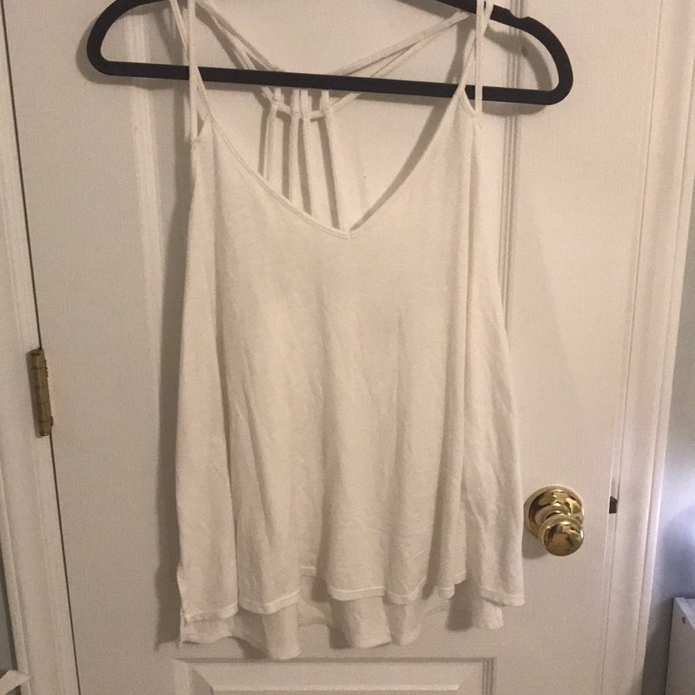 White tank with strappy back
